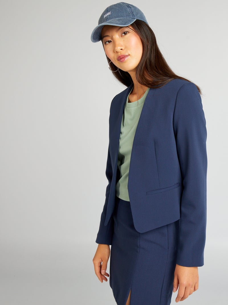 Giacca blazer corta BLU - Kiabi