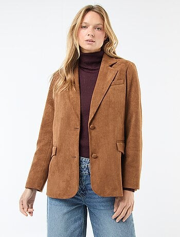 Giacca blazer in suede