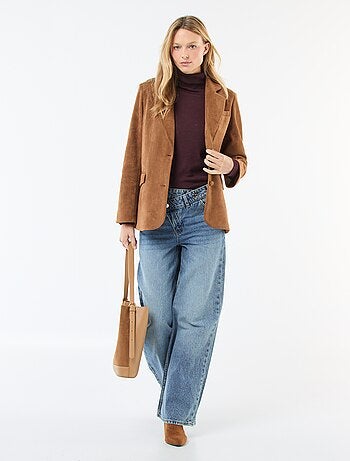 Giacca blazer in suede