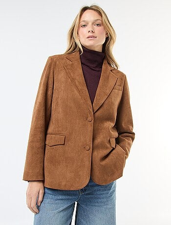Giacca blazer in suede