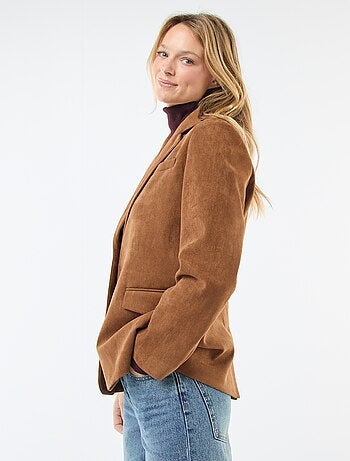 Giacca blazer in suede