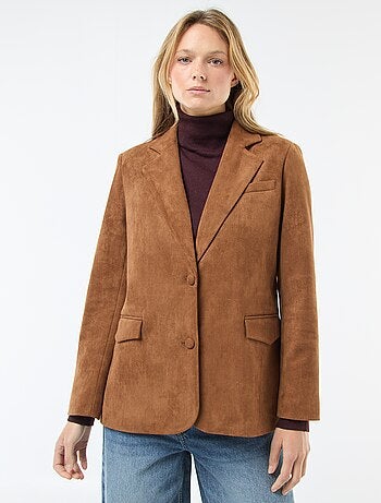 Giacca blazer in suede