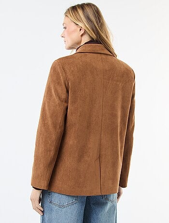 Giacca blazer in suede