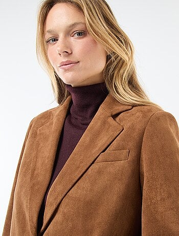 Giacca blazer in suede