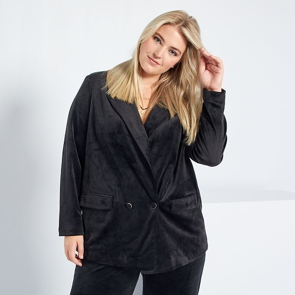 giacca velluto nero donna