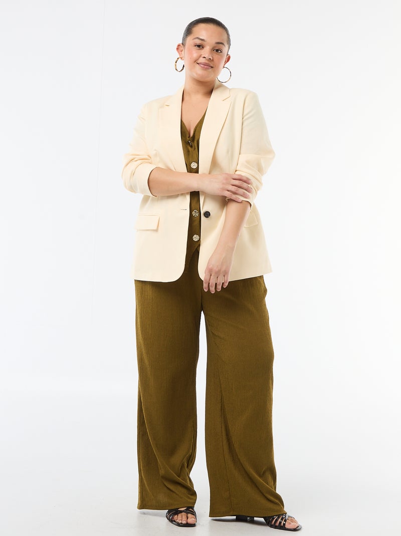 Giacca blazer leggera taglio lungo Beige - Kiabi