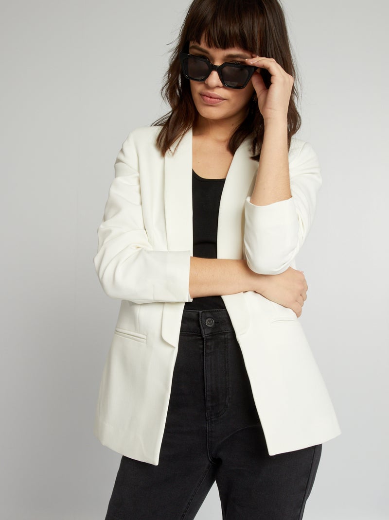 Giacca blazer midi Bianco - Kiabi