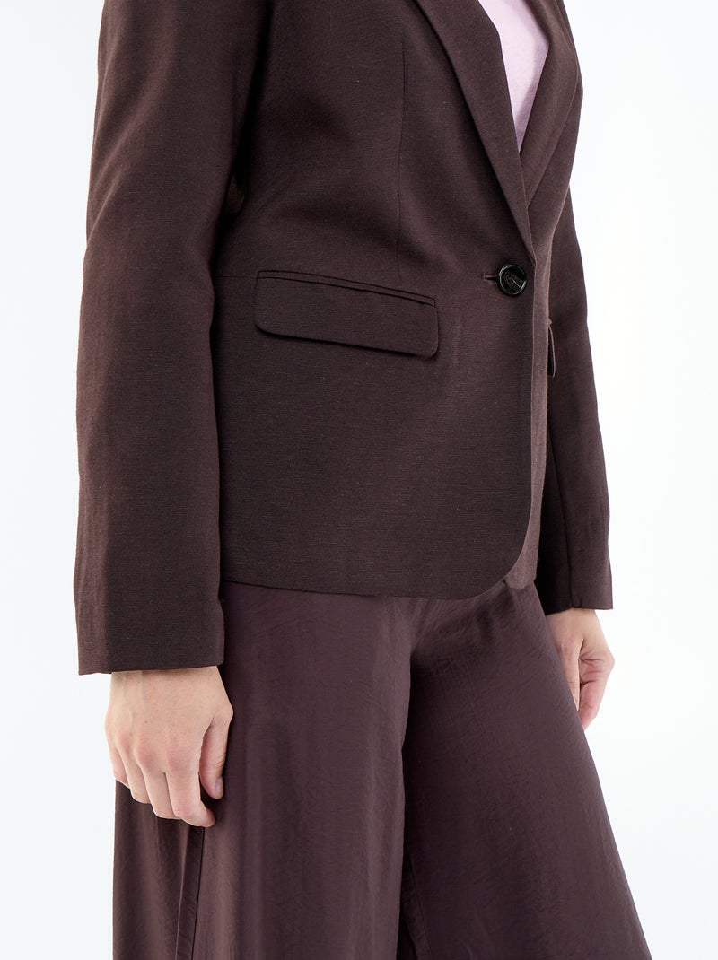 Giacca blazer midi Marrone - Kiabi