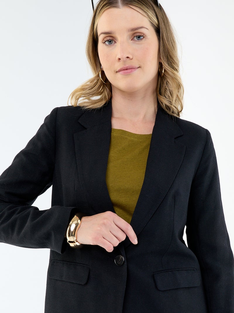 Giacca blazer midi Nero - Kiabi