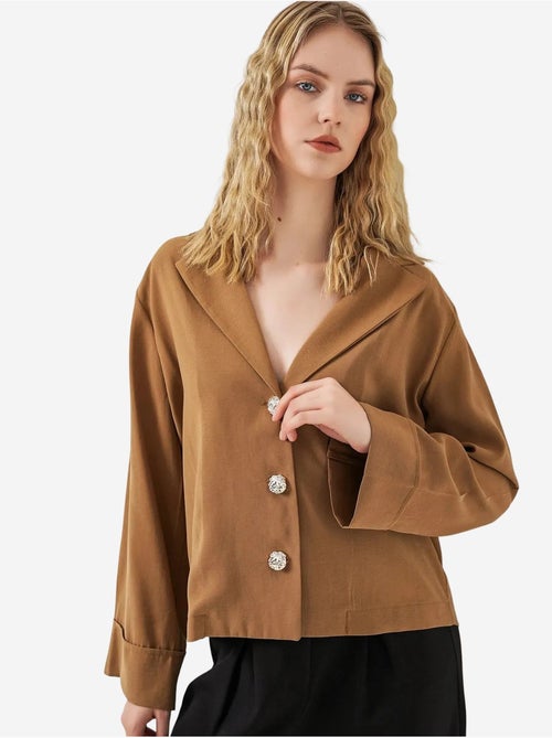 Giacca blazer oversize con chiusura a bottoni bdart - Kiabi Giacca blazer oversize con chiusura a bottoni bdart - Kiabi