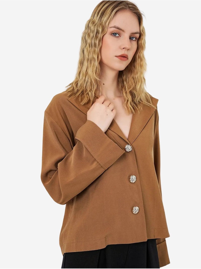 Giacca blazer oversize con chiusura a bottoni bdart Cammello - Kiabi