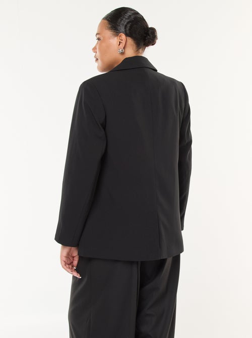 Giacca blazer tinta unita con 2 tasche con patta - Kiabi