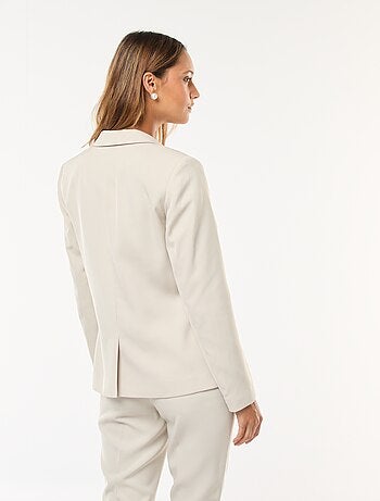 Giacca blazer tinta unita con collo a revers