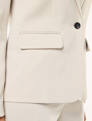 Giacca blazer tinta unita con collo a revers