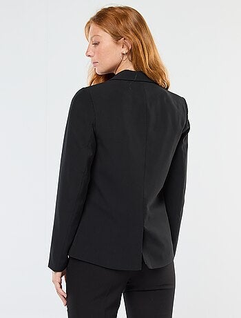 Giacca blazer tinta unita con collo a revers