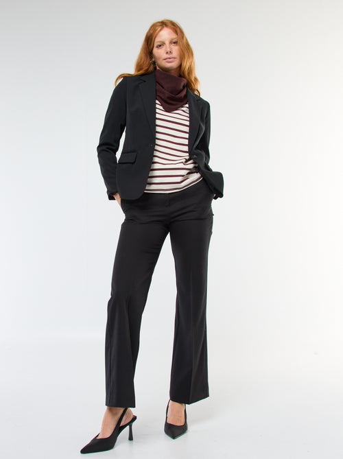 Giacca blazer tinta unita con collo a revers - Kiabi