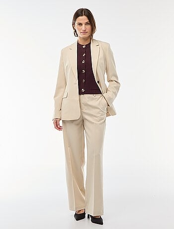 Blazer tinta unita con taglio avvitato