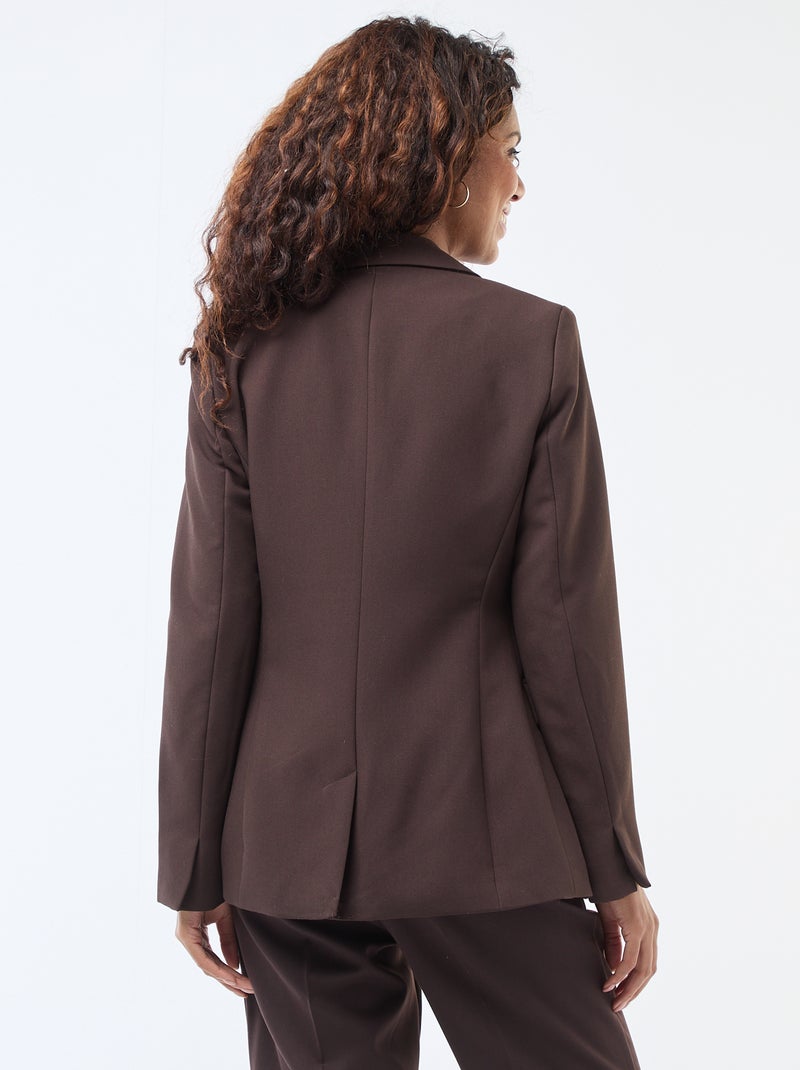 Giacca blazer unita con taglio avvitato Marrone - Kiabi