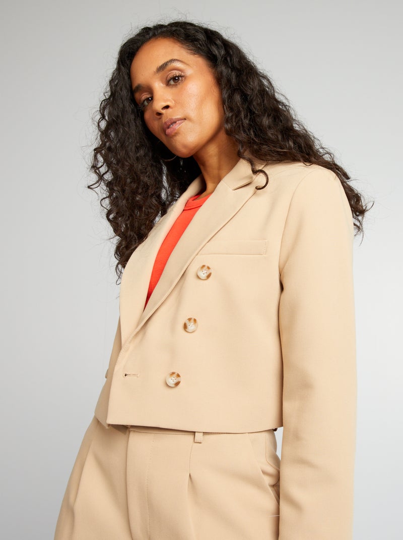 Giacca bolero a doppiopetto BEIGE - Kiabi