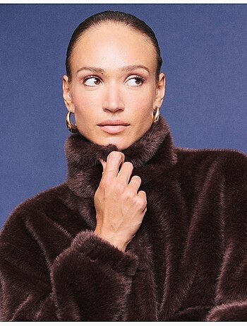 Giacca bomber a effetto pelliccia, mo fashion