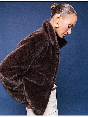 Giacca bomber a effetto pelliccia, mo fashion