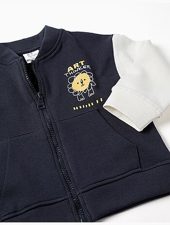 Giacca bomber con stampa di leone