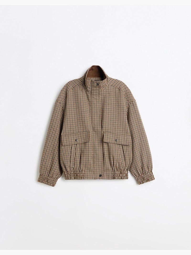 Giacca bomber da check, mo fashion Beige - Kiabi