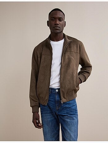 Giacca bomber effetto camoscio, mo fashion