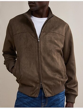 Giacca bomber effetto camoscio, mo fashion