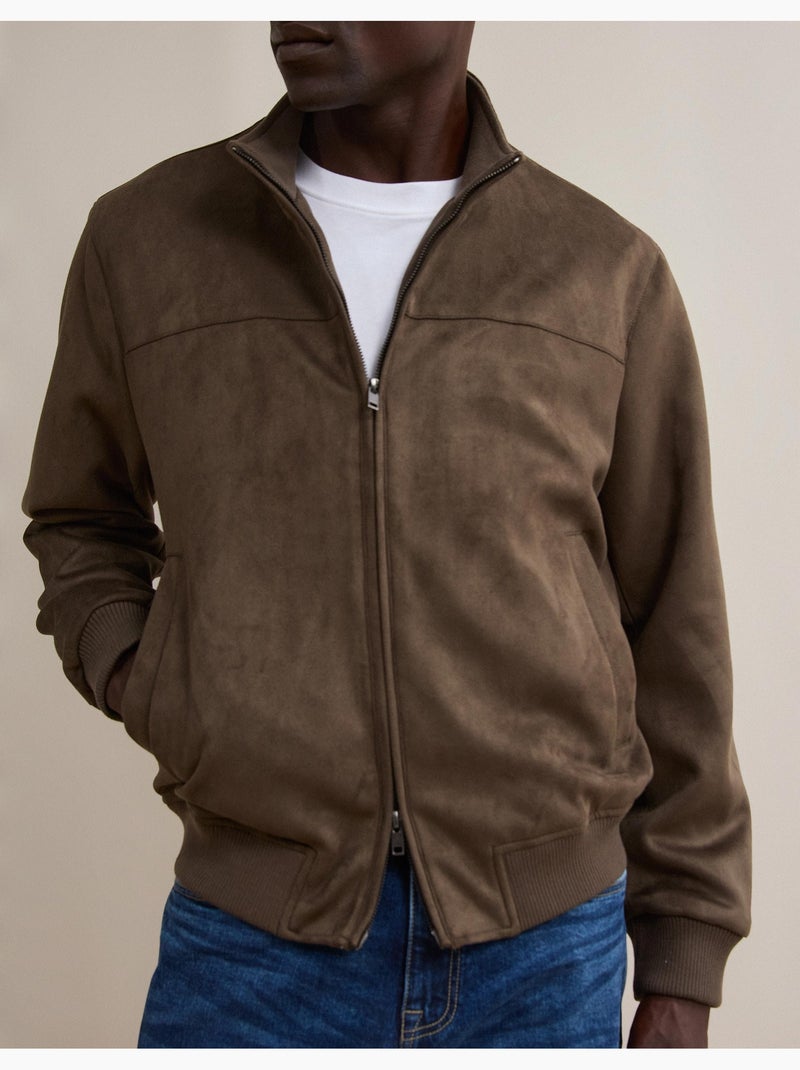 Giacca bomber effetto camoscio, mo fashion Marrone - Kiabi