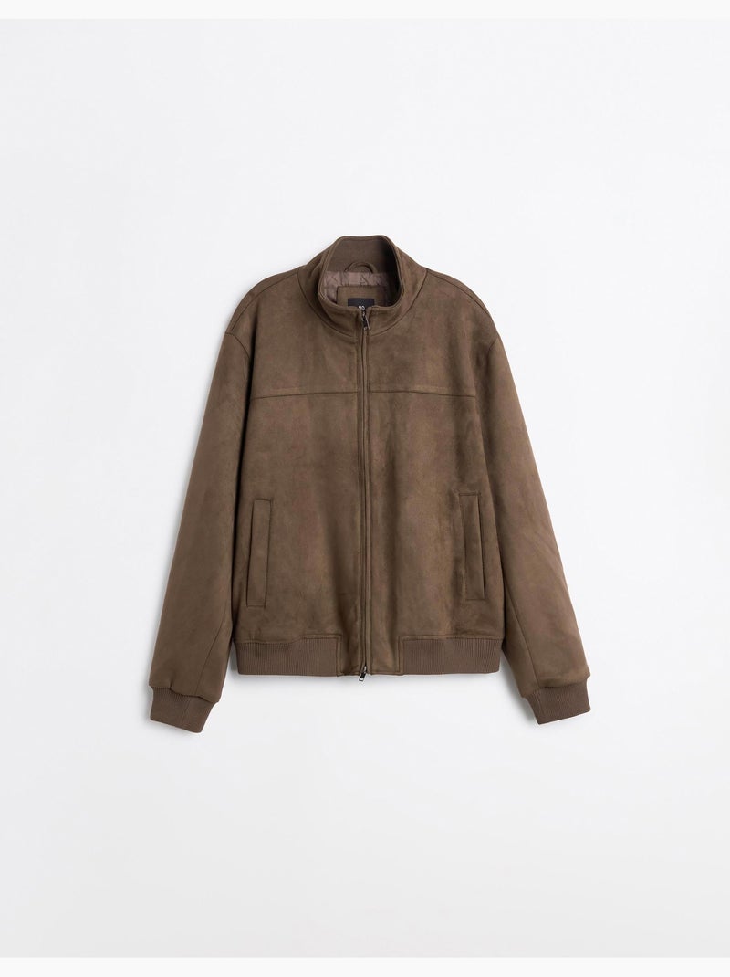 Giacca bomber effetto camoscio, mo fashion Marrone - Kiabi