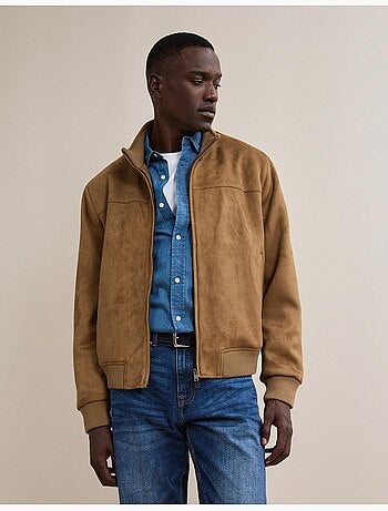 Giacca bomber effetto camoscio, mo fashion