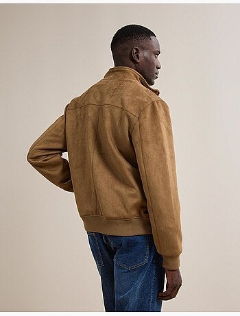 Giacca bomber effetto camoscio, mo fashion