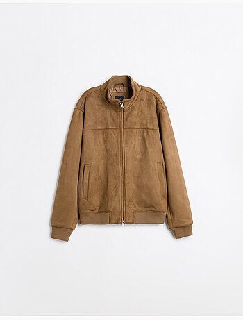 Giacca bomber effetto camoscio, mo fashion