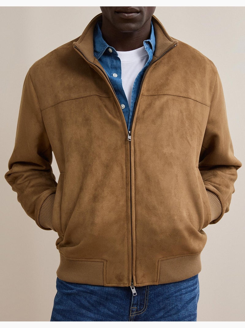 Giacca bomber effetto camoscio, mo fashion Marrone - Kiabi