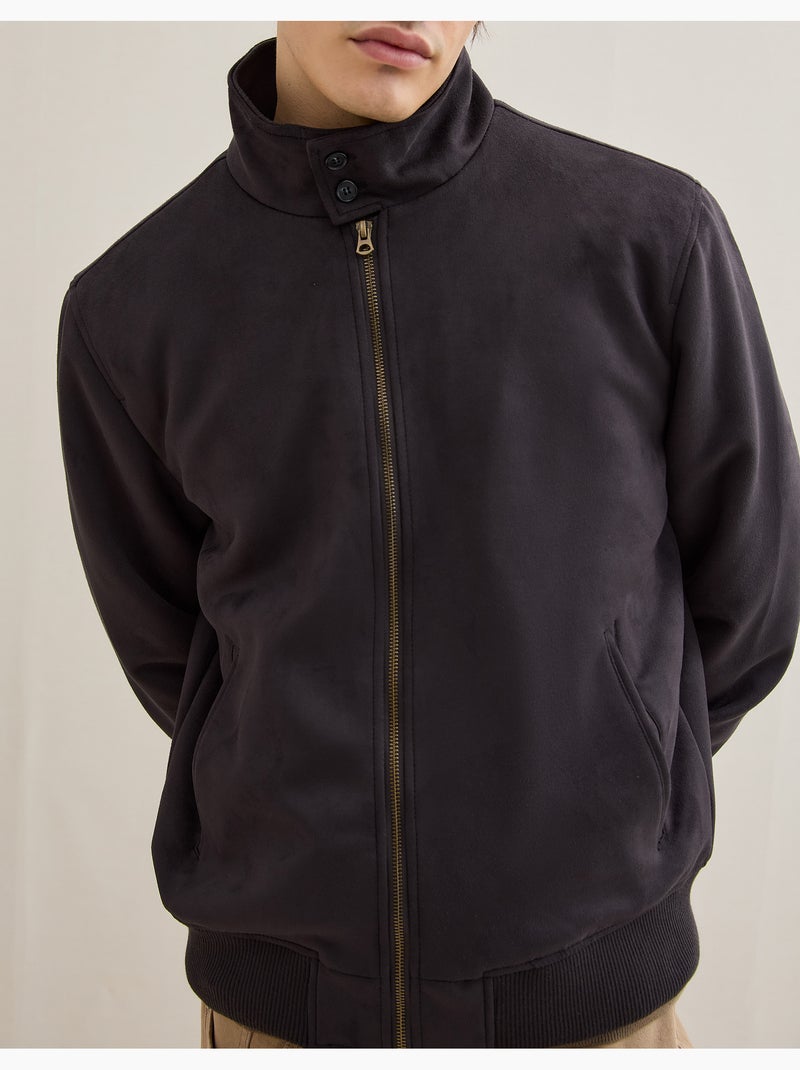Giacca bomber effetto camoscio, MO Fashion Marrone - Kiabi