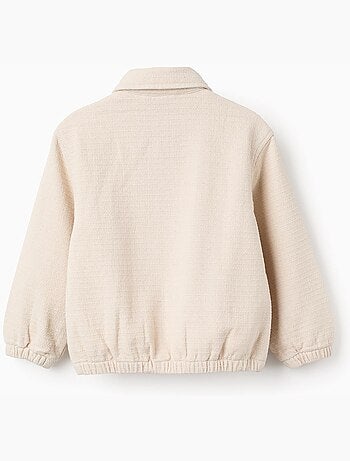 Giacca bomber in cotone con tasche con patta