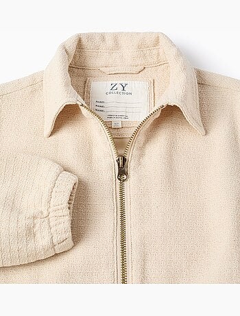 Giacca bomber in cotone con tasche con patta