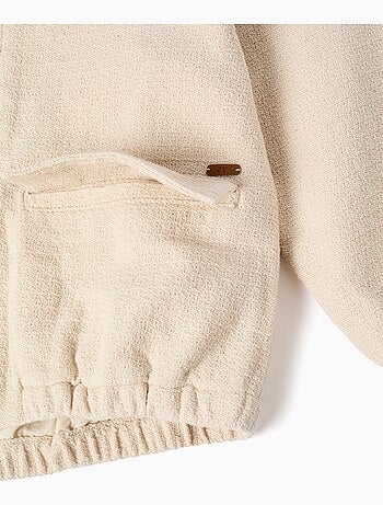 Giacca bomber in cotone con tasche con patta