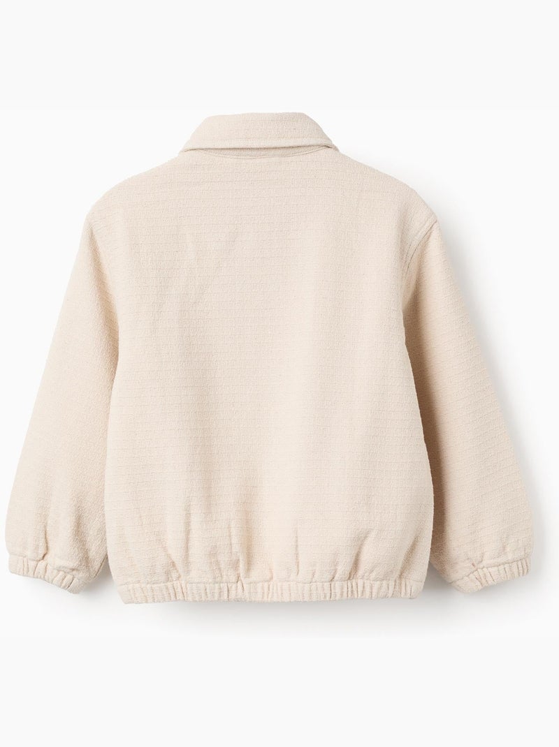 Giacca bomber in cotone con tasche con patta Bianco - Kiabi