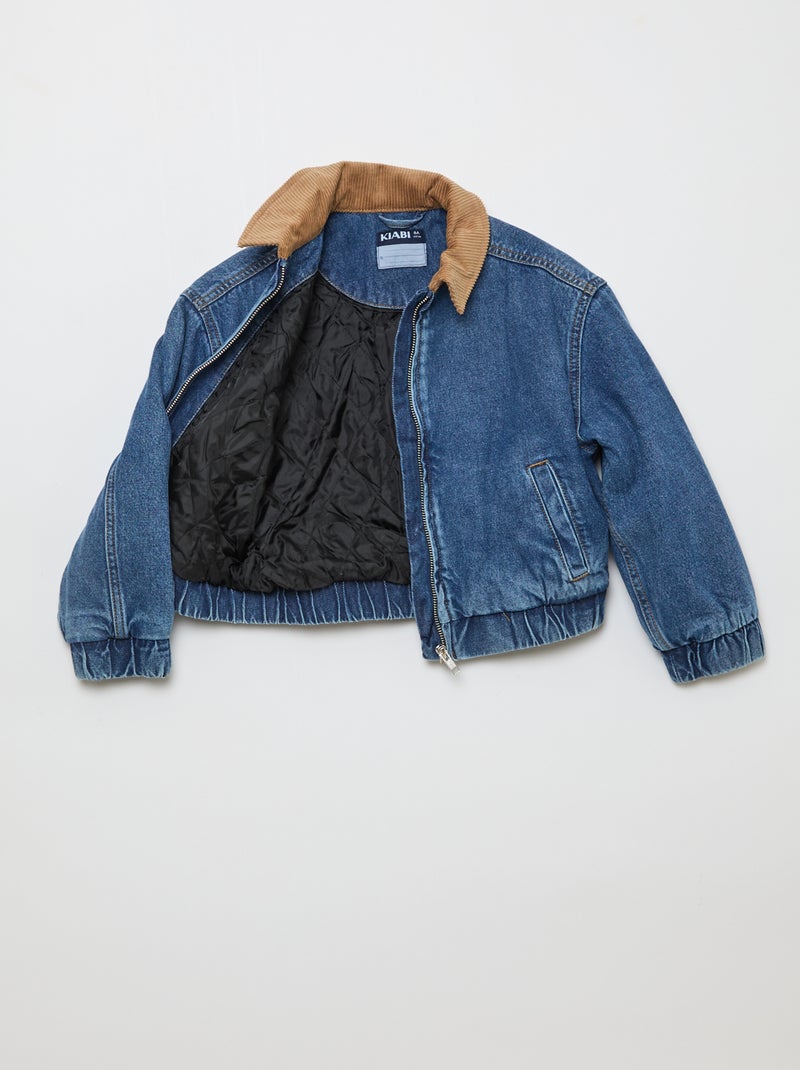 Giacca bomber in denim Blu - Kiabi