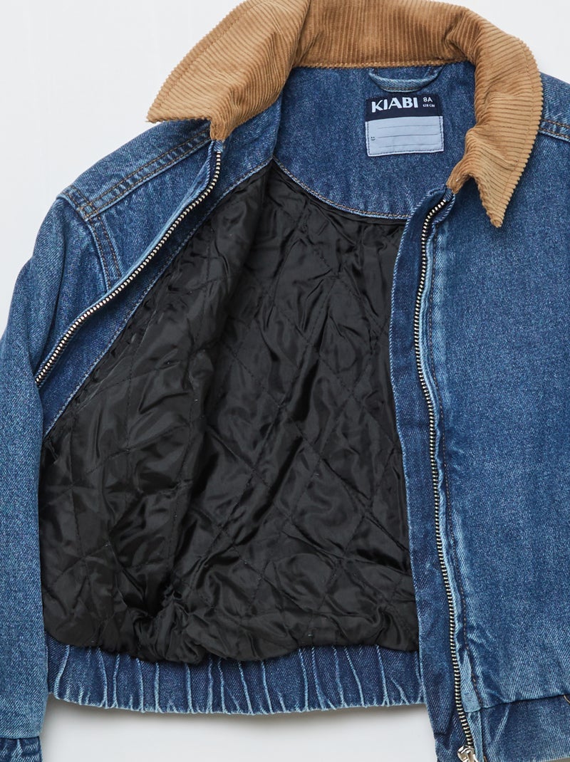 Giacca bomber in denim Blu - Kiabi