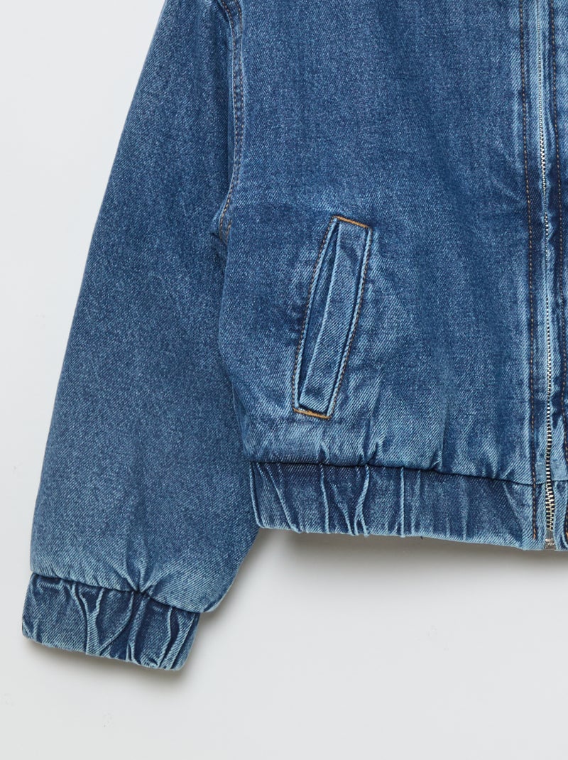Giacca bomber in denim Blu - Kiabi