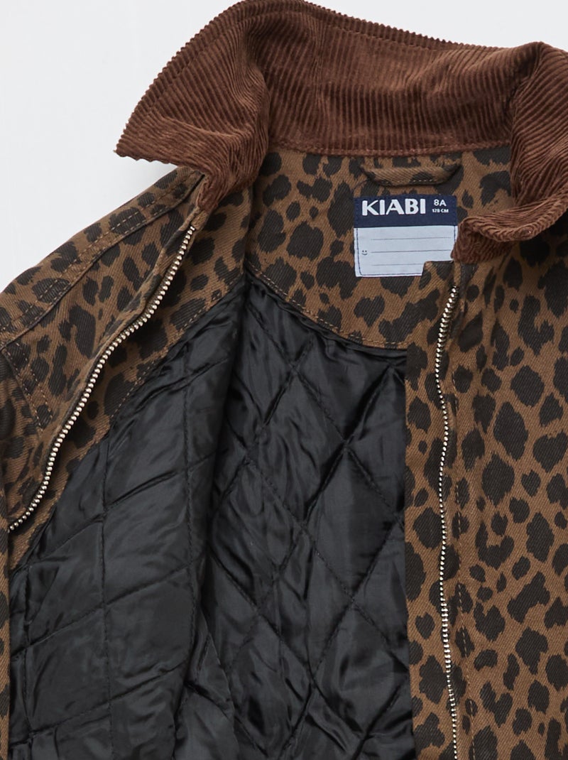 Giacca bomber in denim Marrone - Kiabi