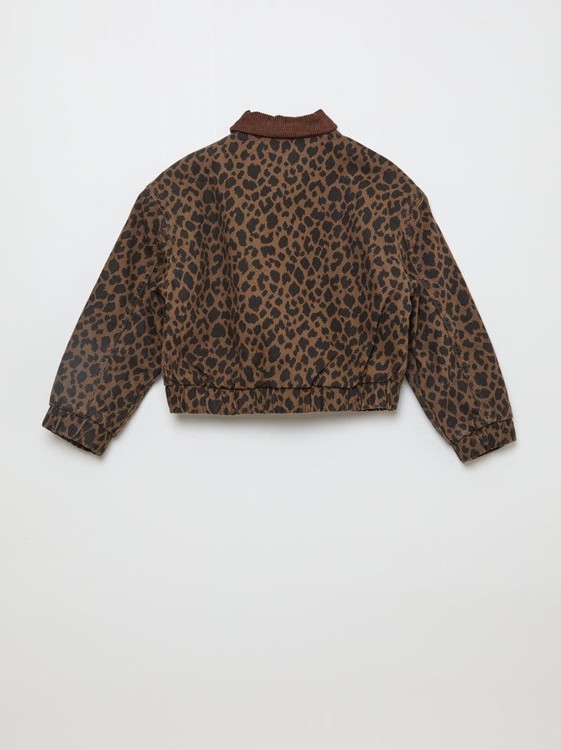 Giacca bomber in denim Marrone - Kiabi