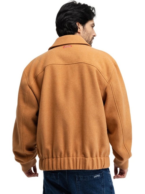 Giacca bomber in lana da uomo uomo gobi camel - Kiabi