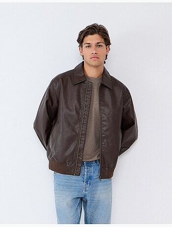 Giacca bomber in pelle, mo fashion