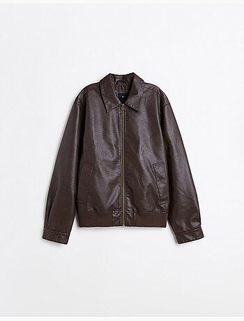 Giacca bomber in pelle, mo fashion