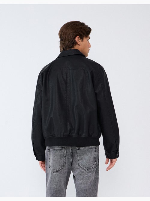 Giacca bomber in pelle, mo fashion - Kiabi