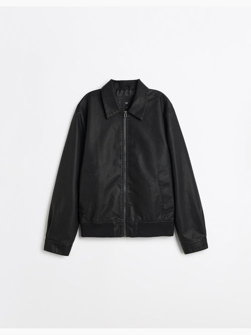 Giacca bomber in pelle, mo fashion - Kiabi